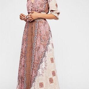 Free People Mexicali Rose Maxi Dress in Ivory NWT size Large
